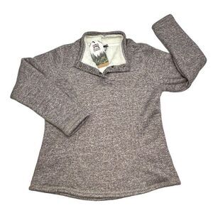 NWT New Avalanche Soft Lined Pullover Maroon White Women’s Sweater Size XL